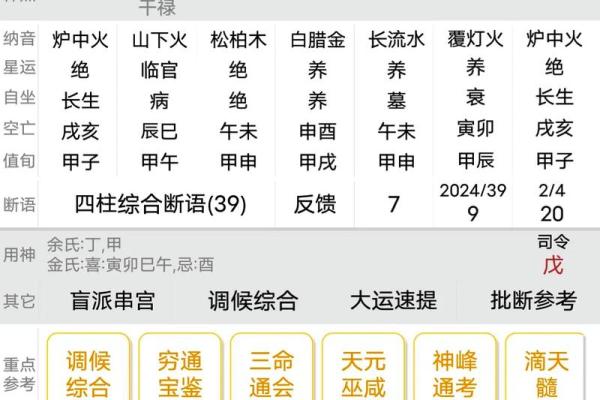 元亨利贞网八字排盘