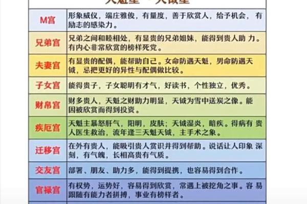 紫微斗数命盘12个宫位