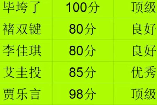 勉费测试名字打分