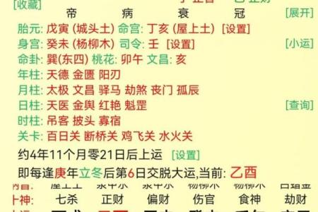 八字子午卯酉