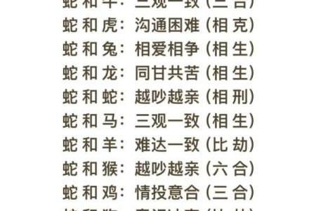 十二生肖配对表