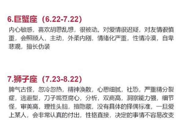 十二星座的性格特点可信吗