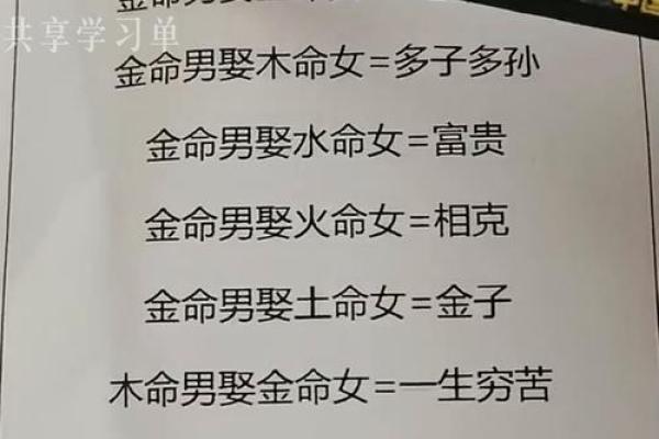 金命与木命婚配吗 五行配对合婚