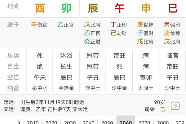 明星八字分析