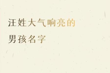 汪姓男孩名字大全-汪姓男孩起名字大全-汪姓名字大全姓名